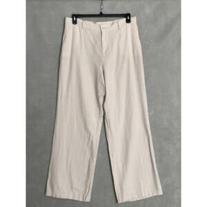 NIC+ZOE Linen Cotton Eliot Pants in Neutral Mix Women's Size 14 NEW